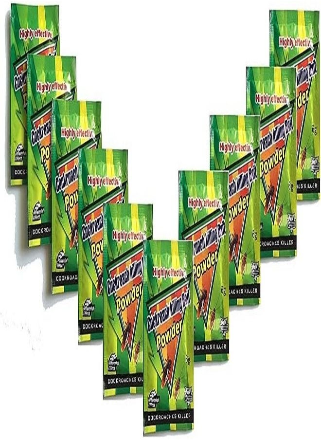 10 Pack Highly Effective Cockroach Killer Bait Powder 10x6g