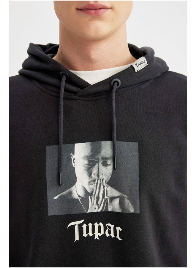 DeFacto - Man Boxy Fit Hooded Long Sleeve Knitted Sweat Shirt - Image 1