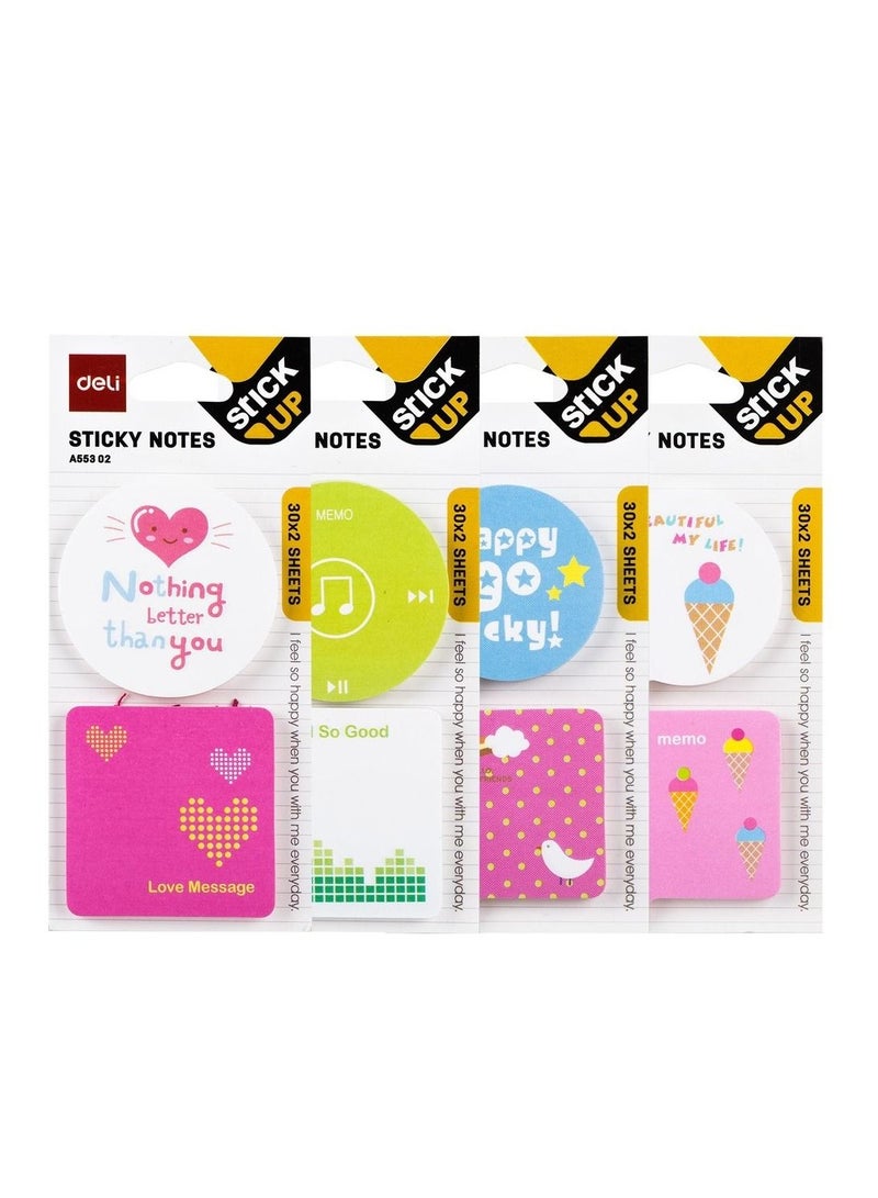 Deli 6-Pack Fancy Sticky Notes Multicolour - Image 2