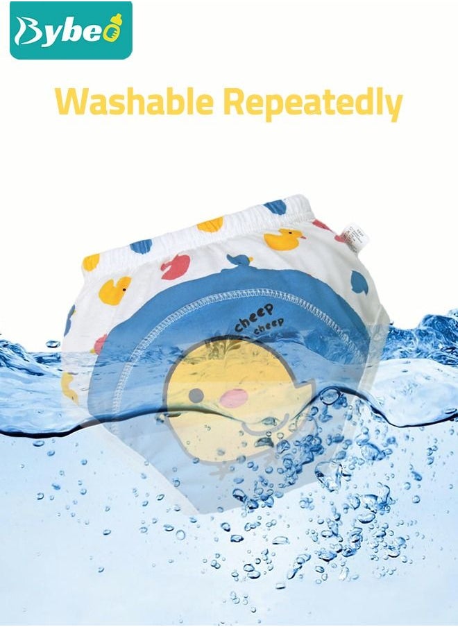 Bybeo - 2 Piece Potty Training Underwear, 6 Layers Breathable Cotton Absorbent Trainer Pants for Toddler Baby Boys Girls Waterproof - Image 1