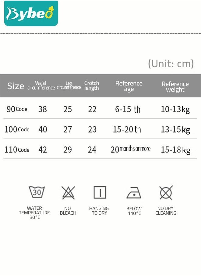 Bybeo - 2 Piece Potty Training Underwear, 6 Layers Breathable Cotton Absorbent Trainer Pants for Toddler Baby Boys Girls Waterproof - Image 1