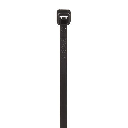 Panduit PLT2M-M0 Cable Tie, Miniature, Weather Resistant Nylon 6.6, 8.0-Inch Length, Black (1,000-Pack) - Image 1