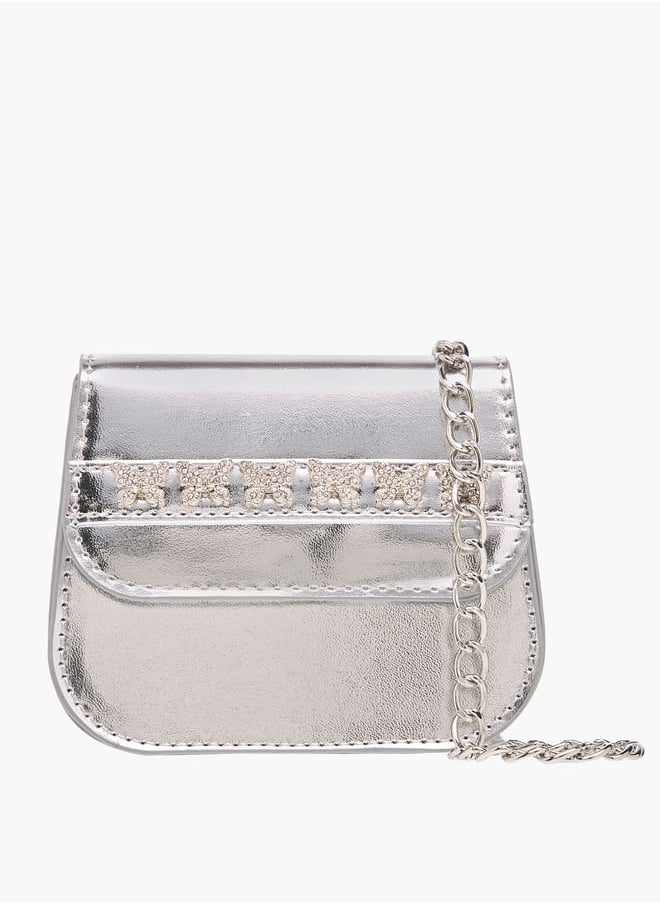 Flora Bella By Shoexpress - Girls Butterfly Accent Crossbody Bag With Detachable Chain Strap And Flap Closure Ramadan Collection - Image 1