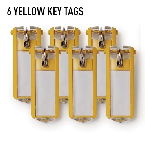 Durable Key Clips for Clear and Easy Organization of Keys Perfect for Use with DURABLE Key Safes Pack of 6 Innovative Key Clips in Yellow - Image 3