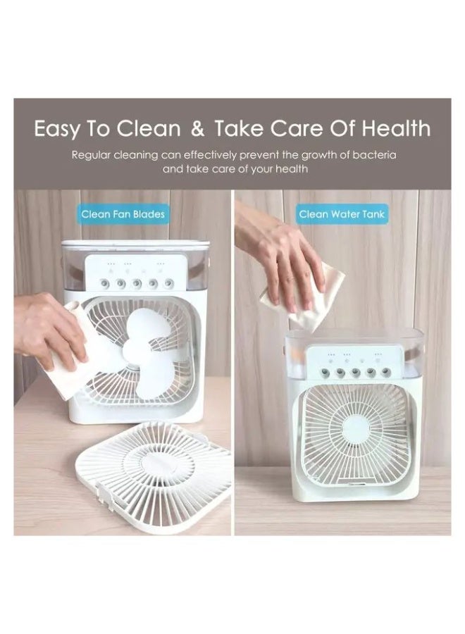 Trust Mini Fan Desktop Air Cooler Office Portable USB 3 Speed Led USB-C Small Environments - Multicolor - Image 3