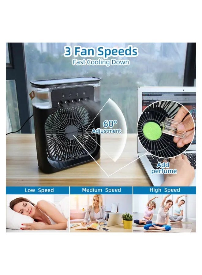 Trust Mini Fan Desktop Air Cooler Office Portable USB 3 Speed Led USB-C Small Environments - Multicolor - Image 5