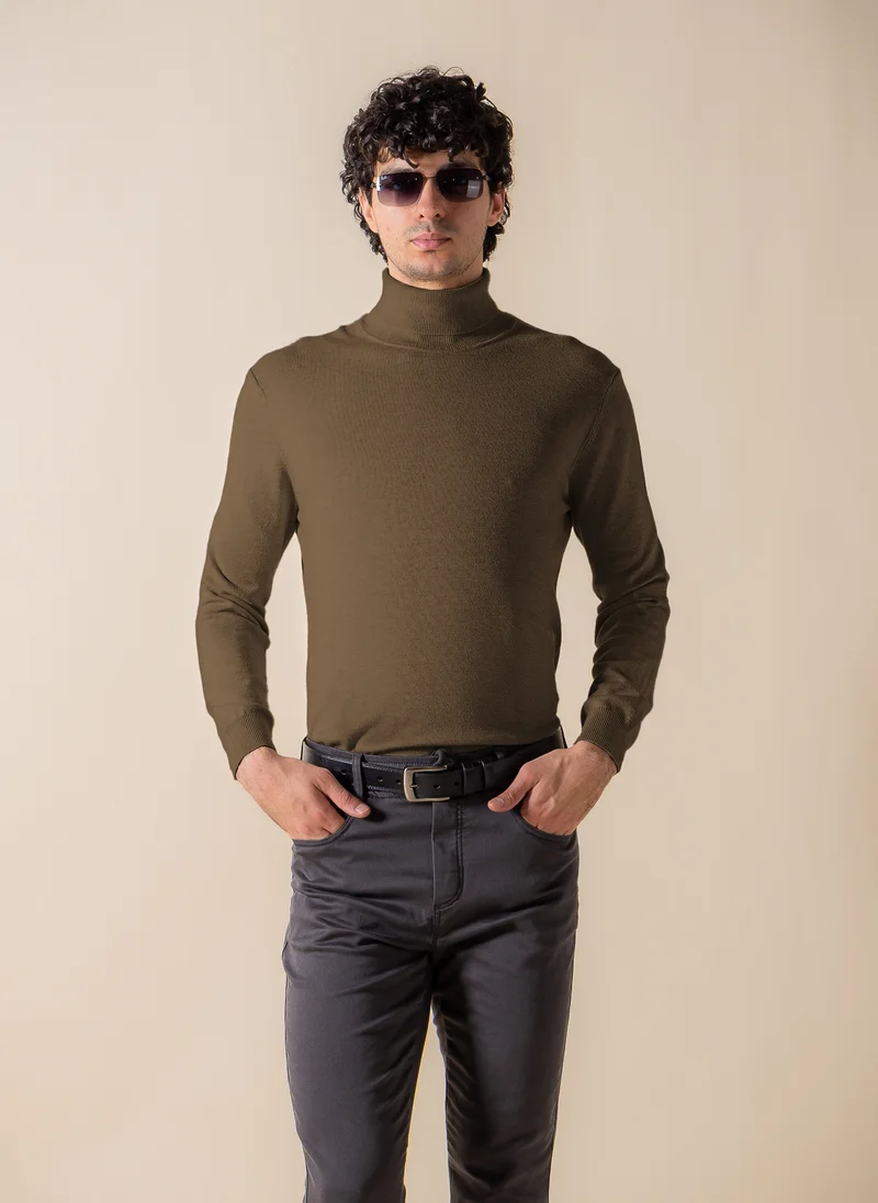 SHAPES FINE KNIT TURTLE-NECK SWEATER