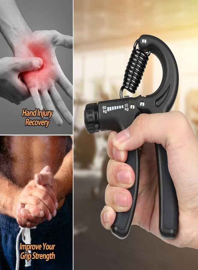 OZKET Adjustable Hand Gripper 5-60kg for Men & Women Forearm Strengthener & Finger Exerciser Resistance Ideal for Gym, Home Workout & Physiotherapy Hand Strengthener Equipment(Multicolor)(Pack of 1) - Image 4