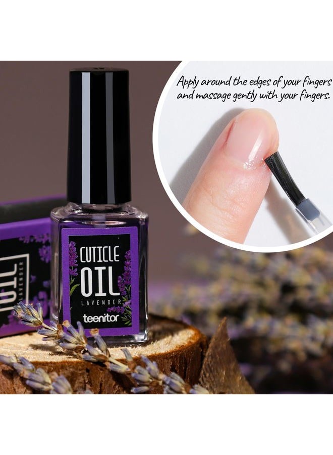 Teenitor مزيل ومطرّي الجلد الزائد، زيت الجلد الزائد، مجموعة أدوات العناية بالأظافر لإزالة الجلد الزائد مع مقص الجلد الزائد، دافع الجلد الزائد، مبرد الأظافر، مقص الجلد الزائد بلون اللافندر - Image 3
