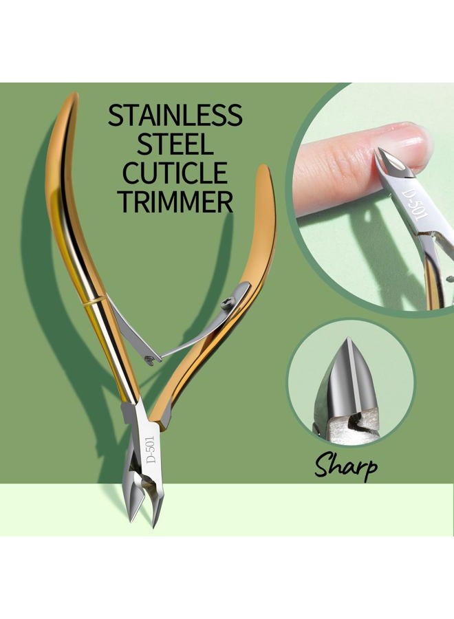 Teenitor مزيل ومطرّي الجلد الزائد، زيت الجلد الزائد، مجموعة أدوات العناية بالأظافر لإزالة الجلد الزائد مع مقص الجلد الزائد، دافع الجلد الزائد، مبرد الأظافر، مقص الجلد الزائد بلون اللافندر - Image 4