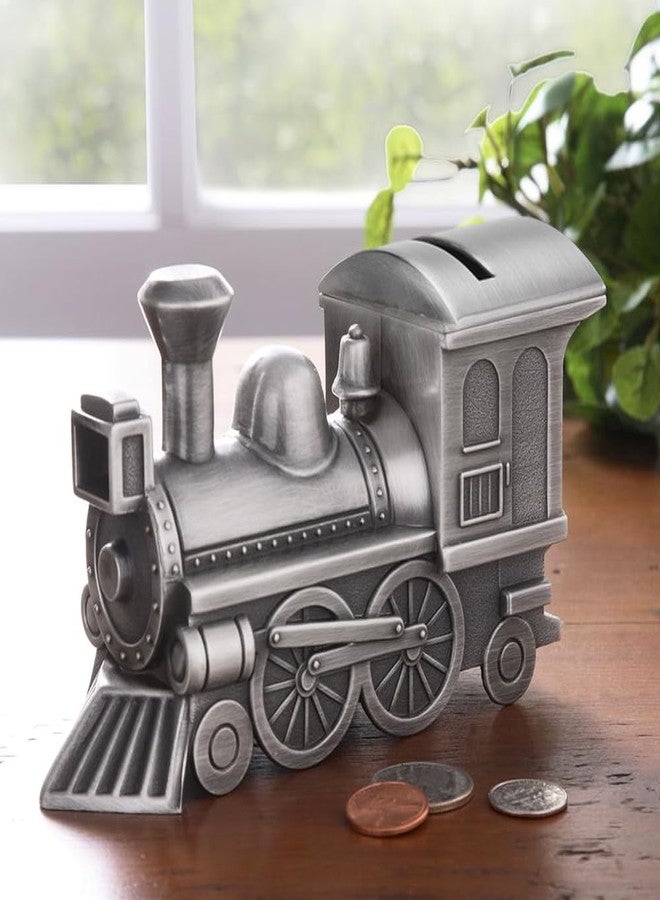 BORDSTRACT Money Saving Bank, Zinc Alloy Cute Retro Style Vintage Train Model Coin Challenge Target Reusable Piggy Box for Home Table Decoration - Image 2