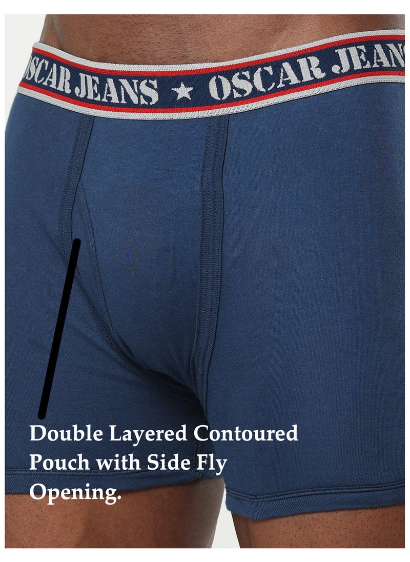 OSCAR JEANS Double-Knit 100% Cotton Mens Boxer Briefs Underwear Organic Ultrasoft Breathable Antibacterial 3 Pack  - Image 5