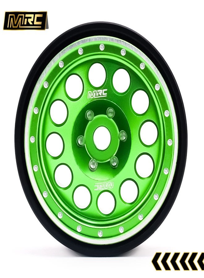 MRC 1.0 Beadlock Wheels RC Metal Bead Lock Wheel Rims Upgrades Aluminum Accessories for 1/24 1/18 SCX24 Deadbolt RC Car C10 Jeep Betty (Green) - Image 5
