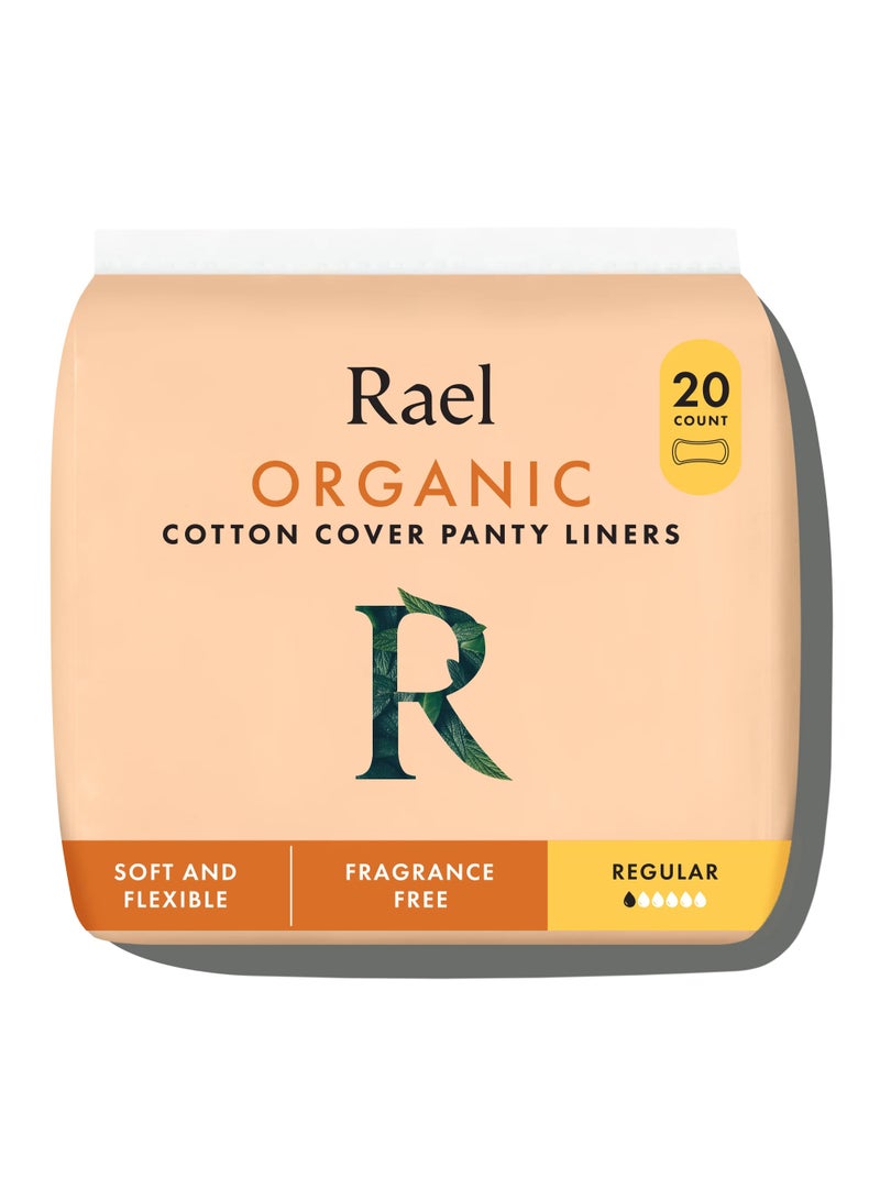 Rael Korean Organic Cotton Panty Liners 20 Pack Super Regular Size Soft Breathable Thin Daily Feminine Pads Hypoallergenic Eco Friendly Fragrance Free - Image 2