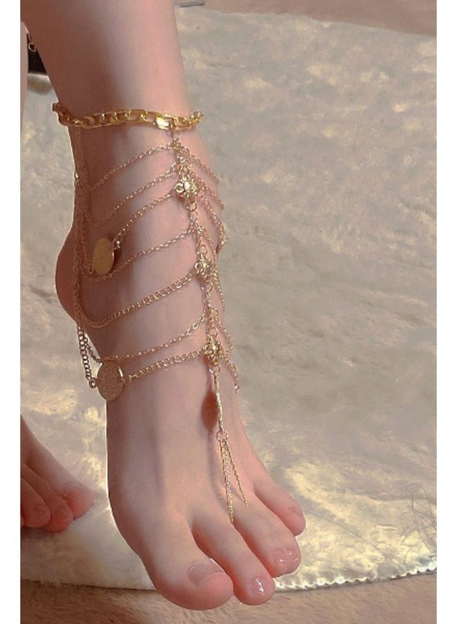 Electroplated Ankle Foot Chain for a Dazzling and Elegant Fashion Statement - Image 1
