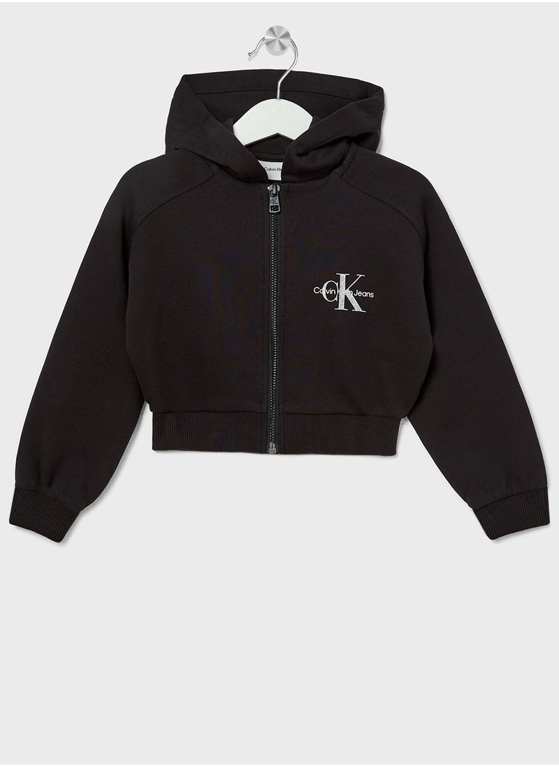 Calvin Klein Jeans Kids Graphic Logo Zip Hoodie  - Image 1