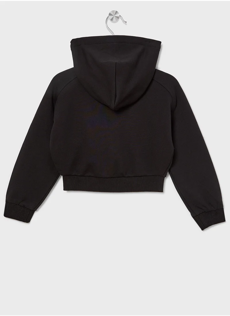 كالفن كلاين جينز Kids Graphic Logo Zip Hoodie