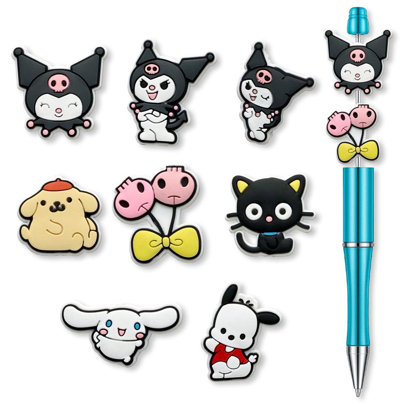 Hedbitoyo Cartoon Christmas Focal Silicone Beads, Cute Beads for DIY Crafts Jewelry Necklaces Bracelets Keychain Pen Making (L) - Image 1