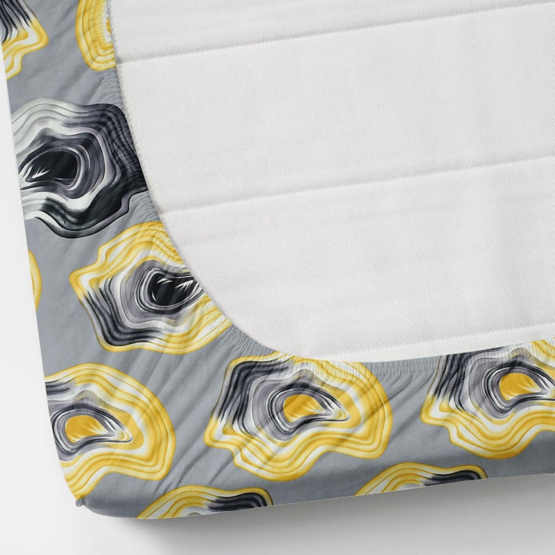BLUSH & BLOOM Super Soft Cotton Feel All Round Elastic Fitted Double Bedsheet with 2 Pillow Covers- 72 x 78 x 8 Inches, 182 cm x 198 cm x 20 cm-Grey - Image 2