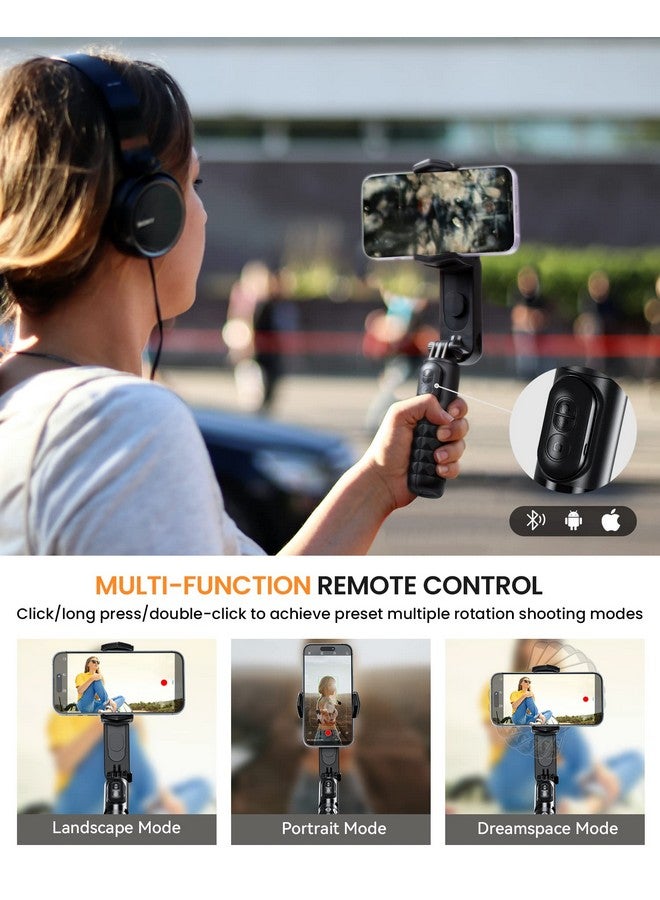ESSAGER ESSAGER Gimbal Stabilizer with Detachable Fill Light for iPhone Android Smart Phone, Extendable Portable 1-Axis Selfie Stick Tripod with Wireless Remote with 360°Automatic Rotation  - Image 2