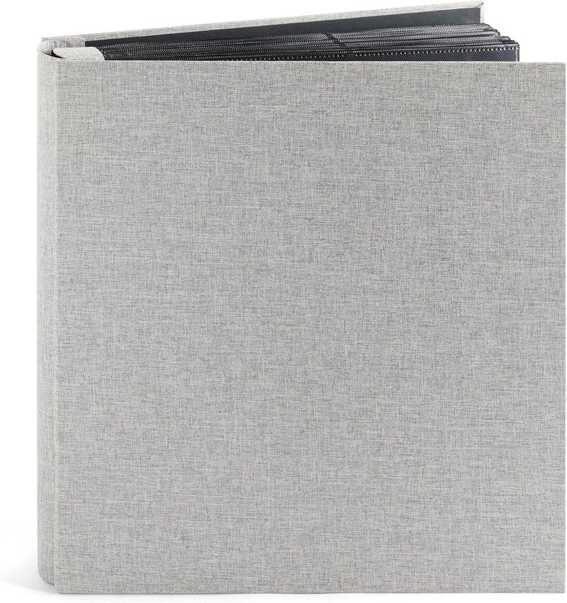 Pipilo Press Photo Album - 4x6, 1000 Pockets, Gray Linen Cover & Black Interior - Scrapbook & Photo Storage for Vertical & Horizontal Prints - Image 1