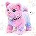 Easfan Walking Kitty Stuffed Animal Interactive Rainbow Cat Meowing Tail Wagging Head Nodding Educational Plush Toy Easter Christmas Birthday Gifts for Toddlers Kids Girls 7 - Image 4