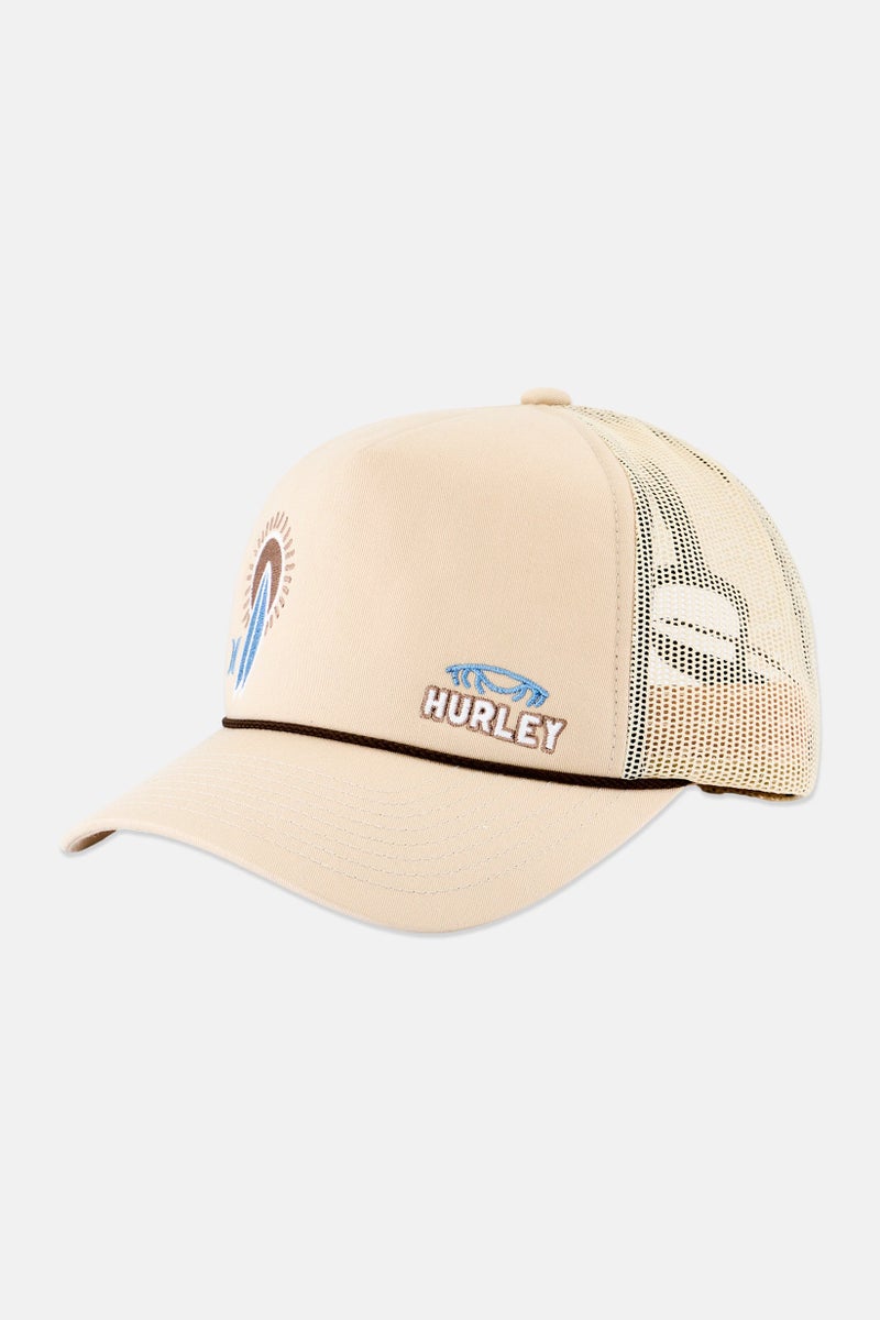 Hurley Men Embroiderd Logo Adjustable Cap, Beige - Image 1