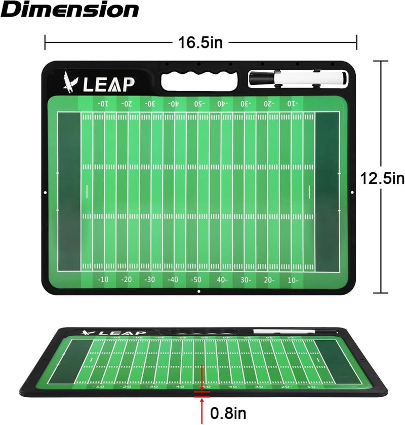 LEAP Coach Board Premium Tactical Clipboard Two Sides with Full & Half Court Dry Erase Marker Board for Basketball, Baseball, Soccer, Football, Hockey - Image 2