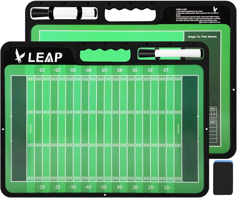 LEAP Coach Board Premium Tactical Clipboard Two Sides with Full & Half Court Dry Erase Marker Board for Basketball, Baseball, Soccer, Football, Hockey - Image 1