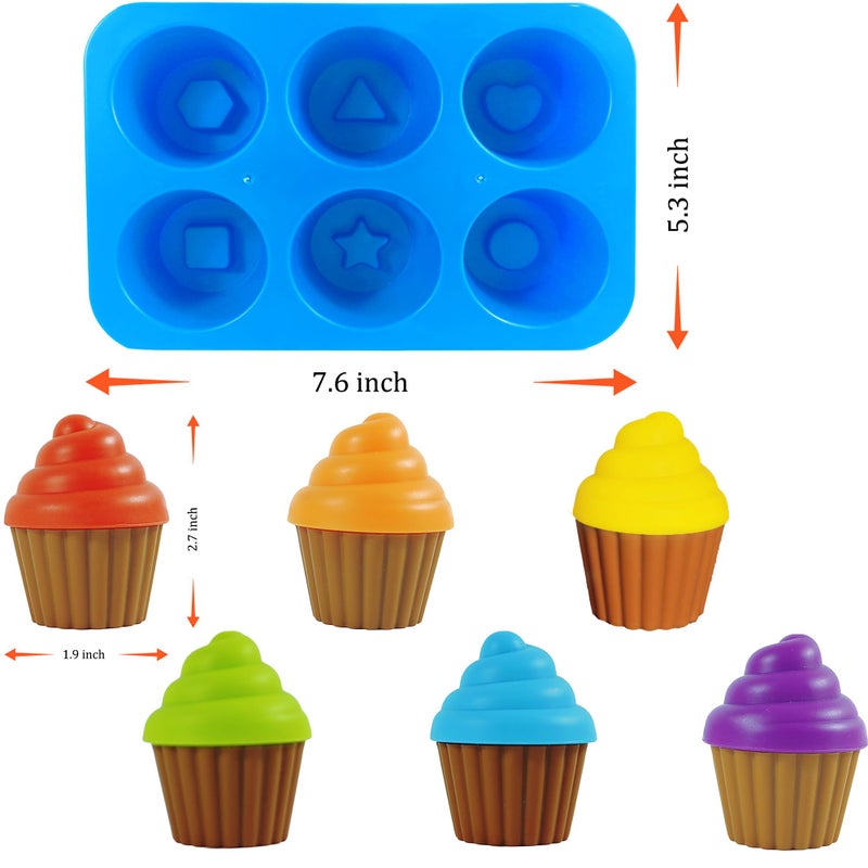 RAINBOW TOYFROG Cupcake Toy Toddler Toy Learning Colors and Shape-Shape Sorting Toys for Toddlers-Geometry Manipulatives Toddler Sensory Toys for kids 1-3 - child Montessori Toys for 18 month old girls boys - Image 5