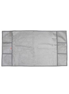 Kuber Industries Kuber Industries Floral Print Fridge Cover With Side Pockets|Fridge Top Cover|Refrigerator Cover|Washable Cotton Material|6 Utility Pockets (Silver)  - Image 2