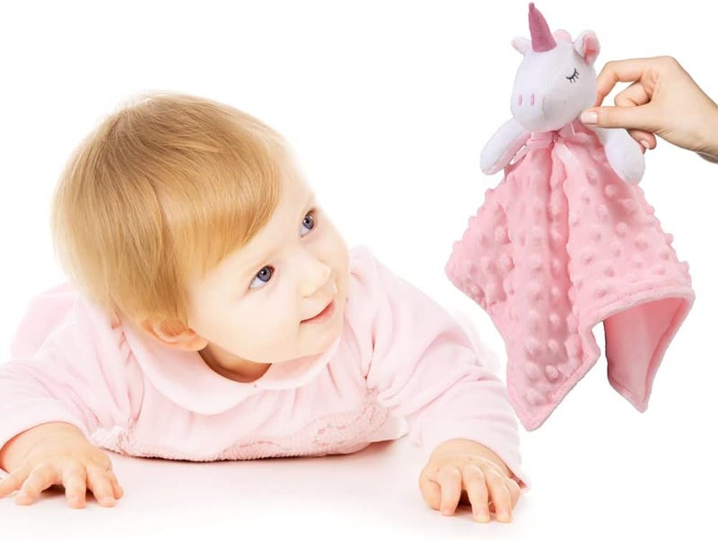CREVENT Soft Cozy Baby Blankets for Boys and Girls + Security Blanket, Set with Gift Bag, Newborn Essentials (Unicorn) - Image 5