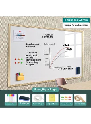 Magnetic Whiteboard Stickers Drawing Board Office Meeting Erasable Wall Stickers Home Teaching Graffiti Small Blackboard Does Not Hurt The Wall-Color:Office Whiteboard [special For Wall Cloth] Does Not Damage The Wall - Wood Grain Frame-Specifications:120x180cm [with Office Gift Package] - pzsku/Z4C8C2FED67806679EA86Z/45/1746233752/d11b72b2-1d0c-4f70-b111-47dffee6fdee