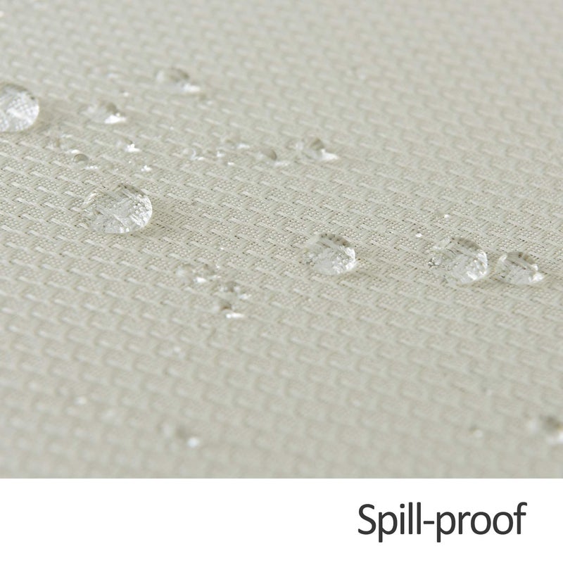 maxmill Jacquard Square Tablecloth Stain Resistant Waterproof Wrinkle Resistant Washable Soft Table Cloth  Decorative Fabric Table Cover for Dining Room  Indoor and Outdoor Use  52 x 52 Inch  Ivory - Image 5