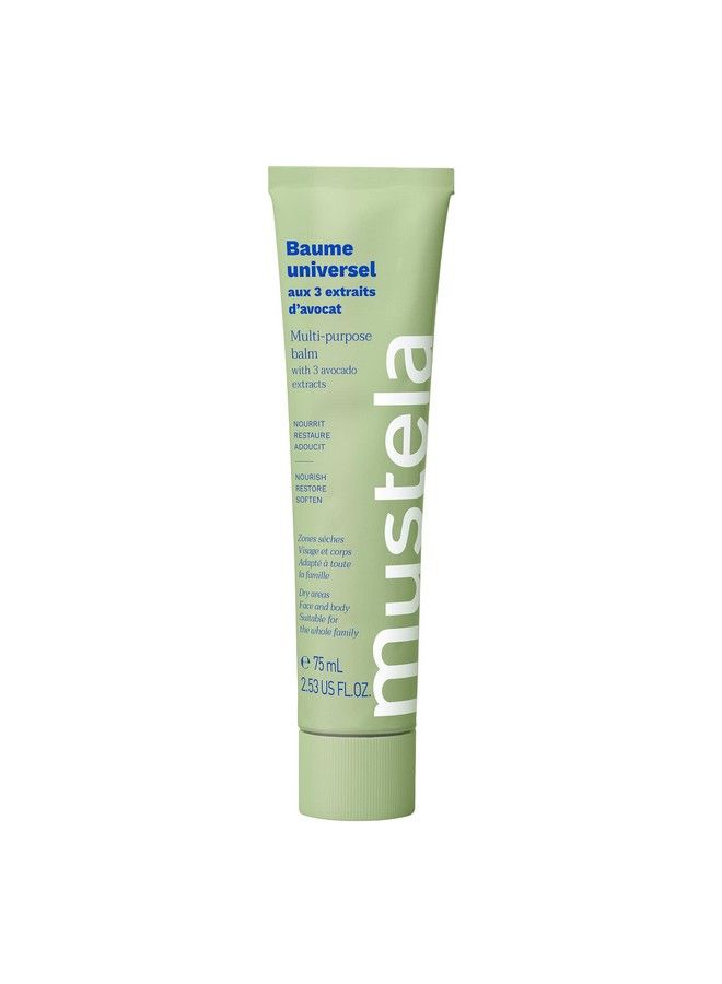 Mustela Multipurpose Balm With 3 Avocado Extracts Natural Cream Moisturizer For Face Lip Hand Body & Dry Areas For Baby Kid & Adult Ewg Verified Fragrancefree & Vegan 2.53 Fl. Oz. - Image 2