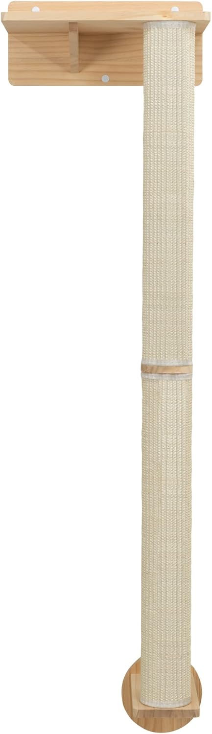 Trixie مجموعة TRIXIE الجدارية 1 عمود خدش مثبت على الحائط للقطط للمتعة المرتفعة منصة القفز الطبيعية - Image 1