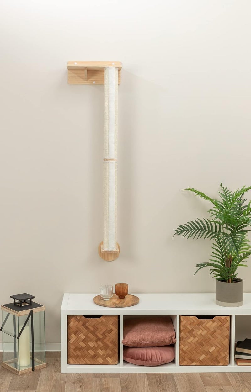 Trixie مجموعة TRIXIE الجدارية 1 عمود خدش مثبت على الحائط للقطط للمتعة المرتفعة منصة القفز الطبيعية - Image 2