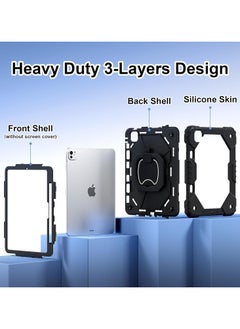General Shoulder Strap Tablet Case Compatible with iPad Pro 13 Inch 2024 (M4, 7th Gen), Heavy Duty Shockproof Protective Cover with Kickstand, Handle, Shoulder Strap  - Image 2