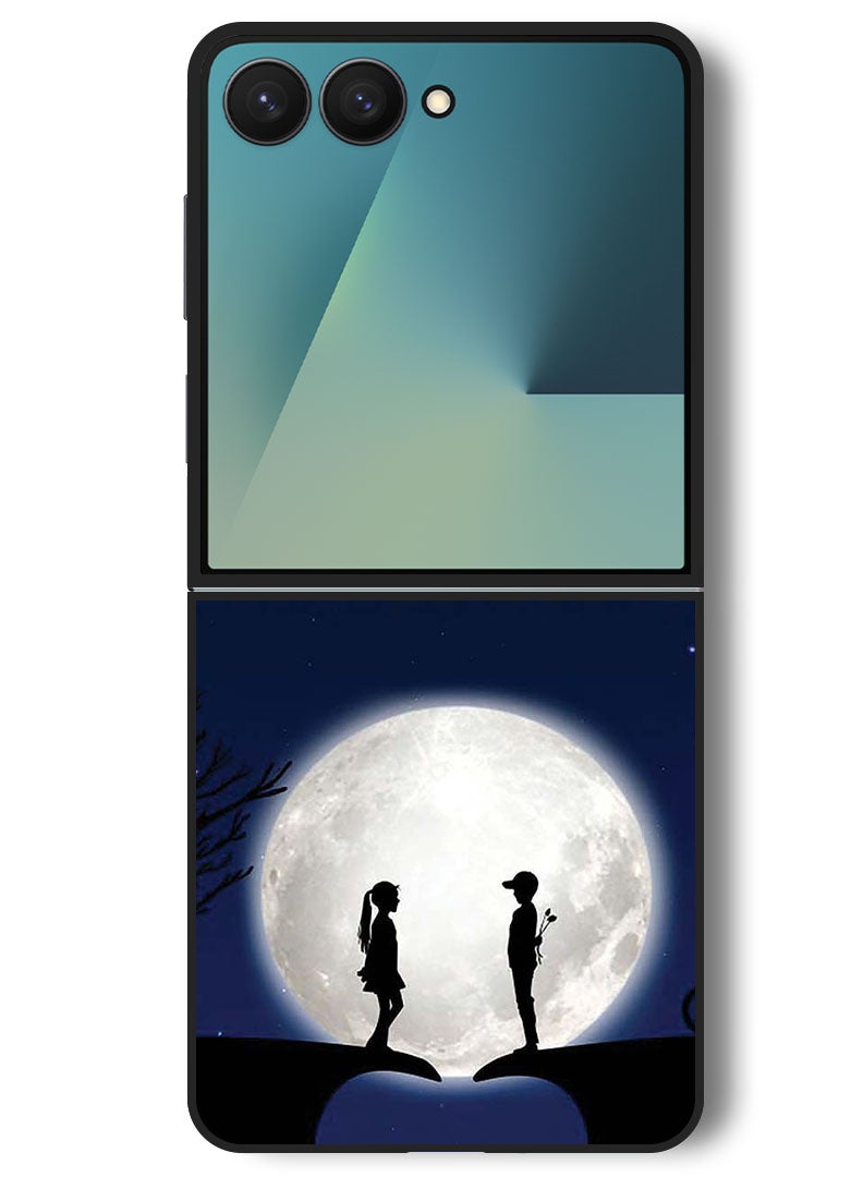 Theodor Case Compatible with Samsung Galaxy Z Flip 7 - 6.9 Inch Protection Shockproof Bumper Cover Lovers On Hill - Image 1