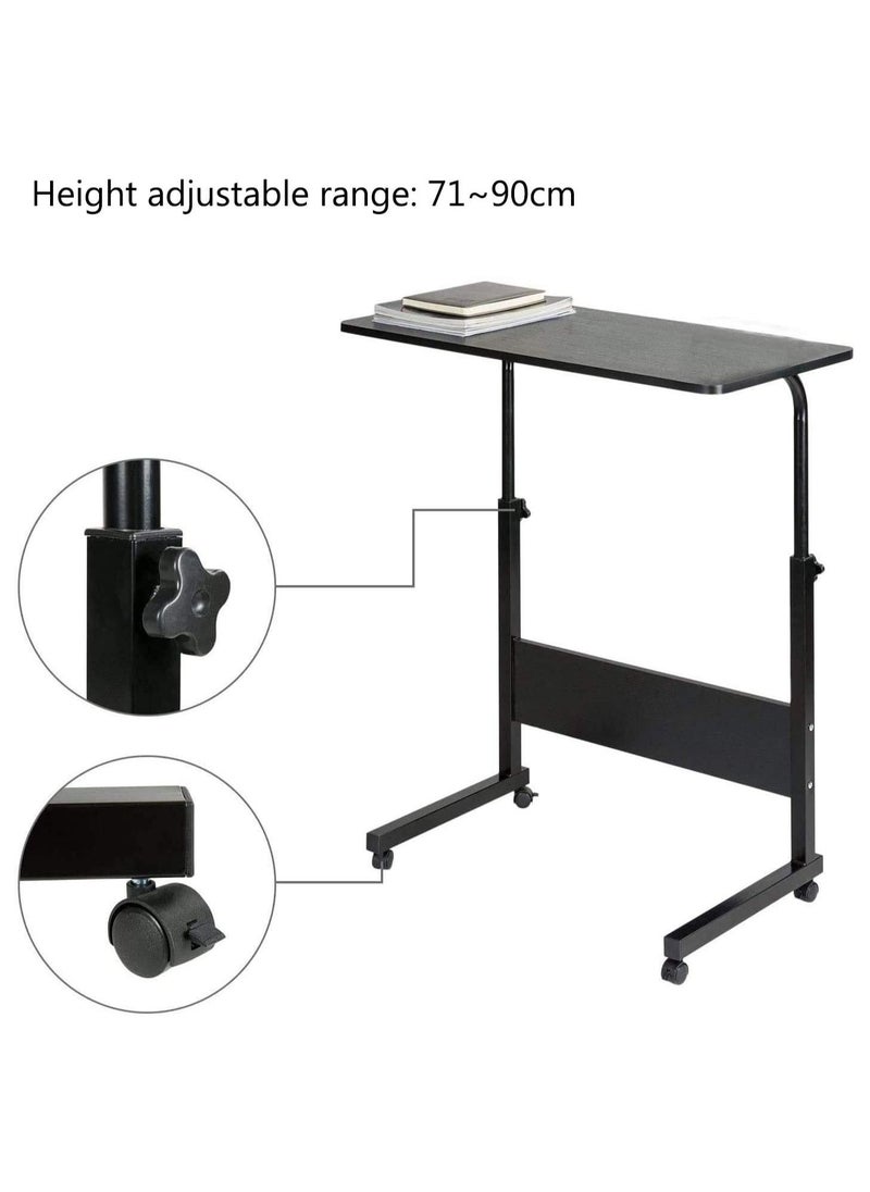 Generic - Adjustable Height Laptop Table with, Mobile Computer Stand Desk Portable Side Table for Bed Sofa, Bed, Balcony, Garden Folding Table - Image 1