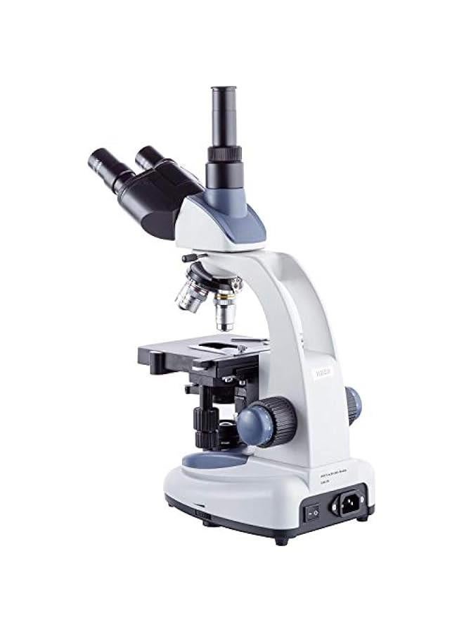 Arabest T380C-8M Digital Professional Compound Trinocular Microscope, 40X-2500X Magnification, WF10x and WF25x Eyepieces, Brightfield, LED Illumination, Abbe Condenser, Double-Layer Mechanical Stage, 85-265 - Image 2