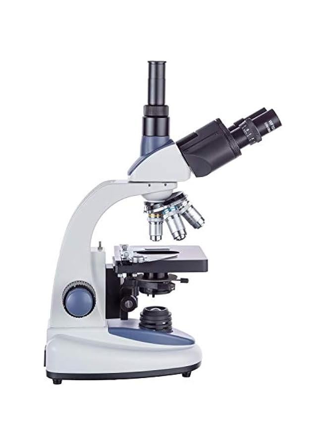 Arabest T380C-8M Digital Professional Compound Trinocular Microscope, 40X-2500X Magnification, WF10x and WF25x Eyepieces, Brightfield, LED Illumination, Abbe Condenser, Double-Layer Mechanical Stage, 85-265 - Image 3
