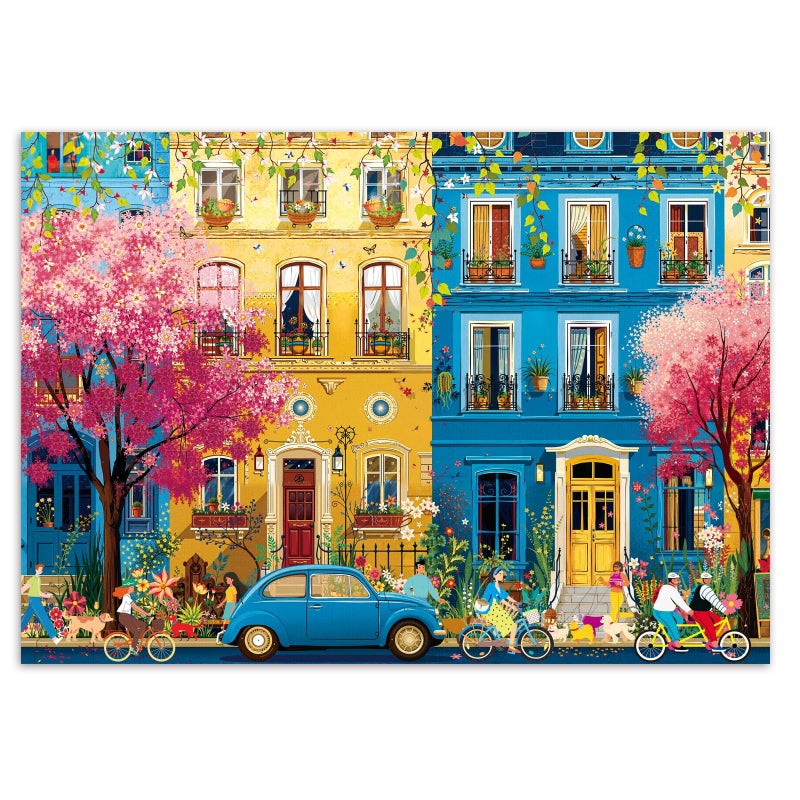 Artipuz 1000 Piece Puzzle for Adults Floral Spring Street Puzzle Funny Spring Romantic Puzzles Challenging 1000 Pieces Jigsaw Puzzles for Friends Family - Image 3