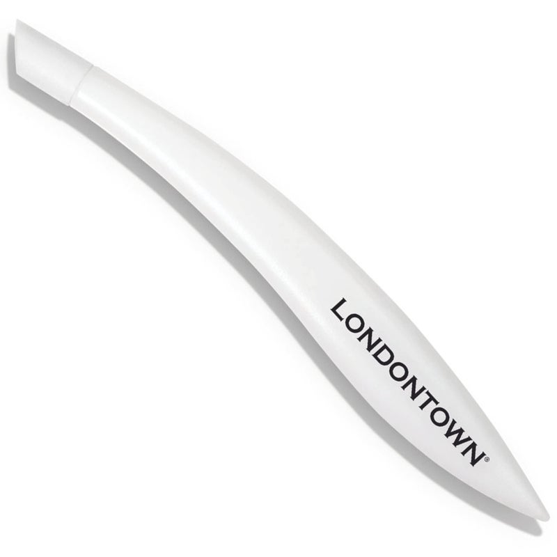 LONDONTOWN Cuticle Pusher Tool with Rubber Finish Tip Bevel Edge Professional Grade Plastic Precision Fingertip Nail Scrapper Manicure Stick Tool - Image 1