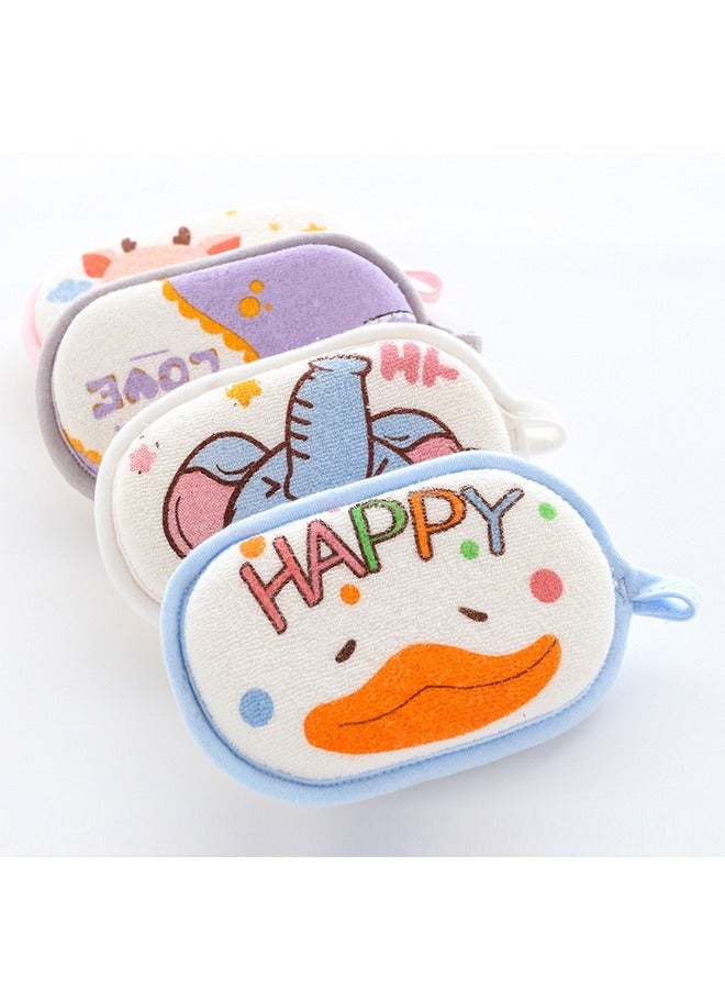 4 قطع اسفنجة حمام الطفل للاستحمام ، الأطفال حديثي الولادة لينة وامتصاص حمام دش الإسفنج ، اكسسوارات حمام الطفل للأطفال الرضع البشرة الحساسة - Image 5