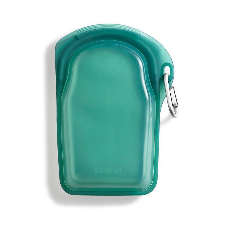 Stasher Stasher Premium Silicone Reusable Food Storage Go Bag Waterfall Microwave Dishwasher Oven and Freezer Safe BPA Free Leakfree Ecofriendly 18 Oz