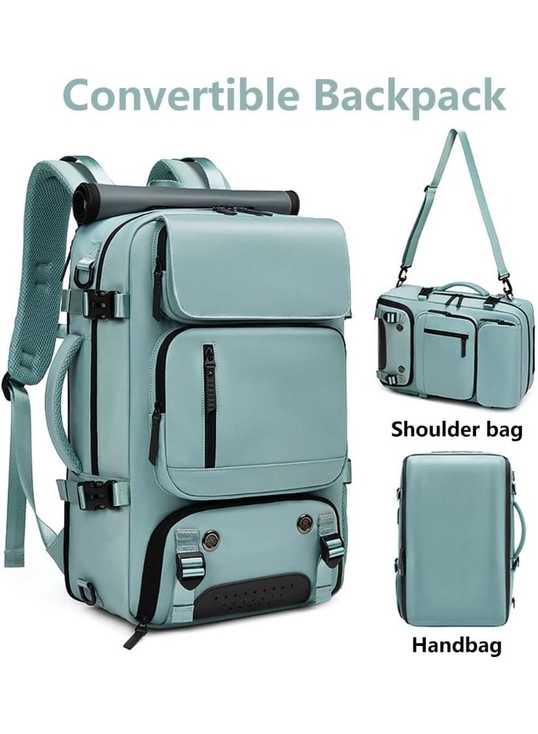Bukela Travel Backpack with Shoe Compartment & Charging Port – Lightweight, Waterproof, Large Capacity 17" Laptop Bag for Travel,Hiking, Work, Fitness, and Daily Use - Green - Image 5