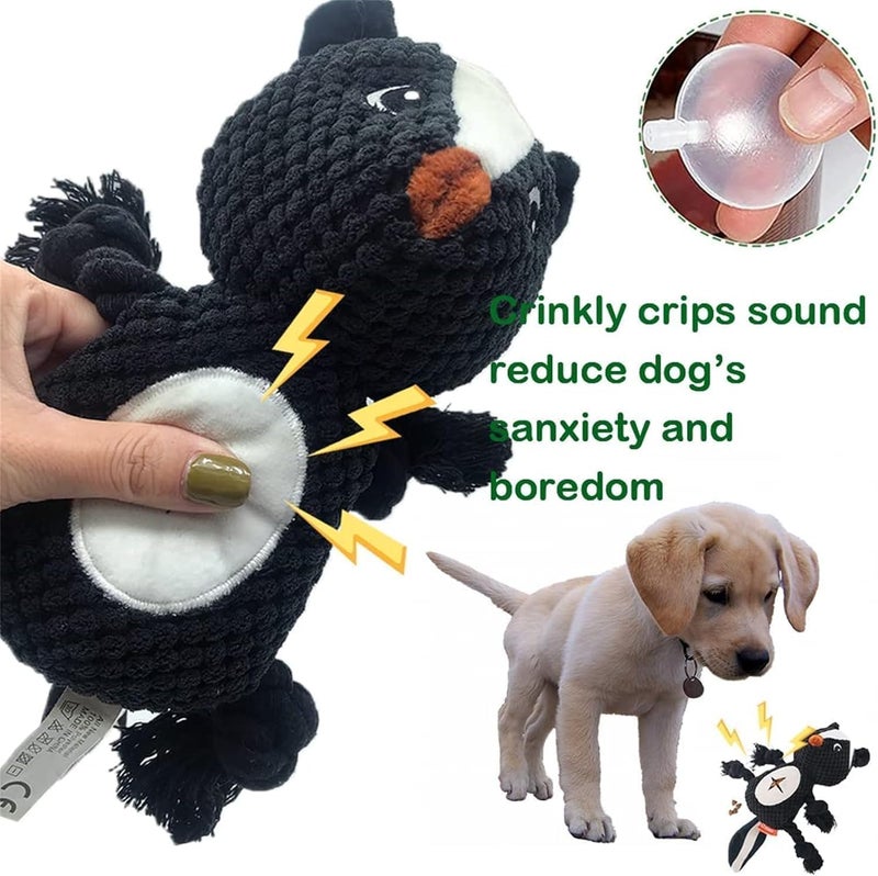 X spring Dog Squeaky Toy - Durable Interactive Chew Rope with Knots for Puppies - Image 4