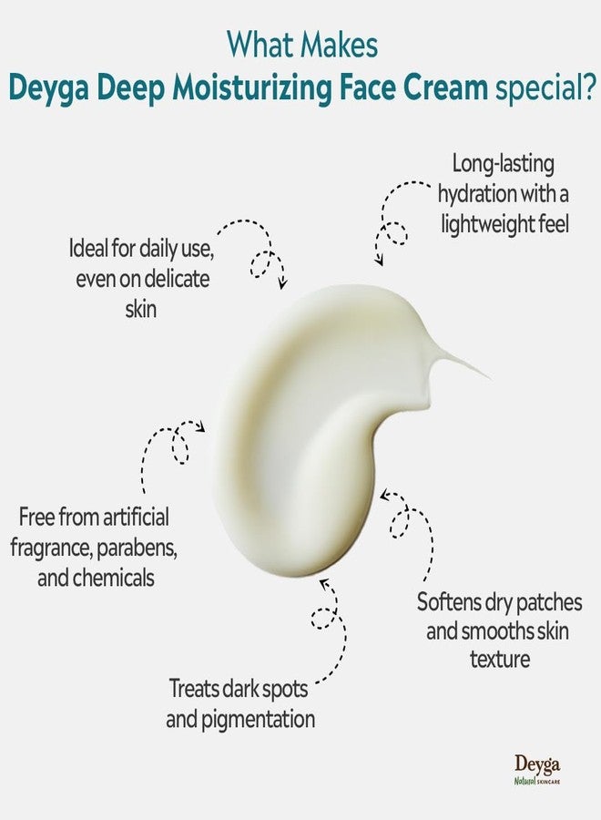 Deyga Deep Moisturising Face Cream – Intensive Hydration for Dry & Sensitive Skin with Marula, Almond & Cardamom – 30g - Image 4