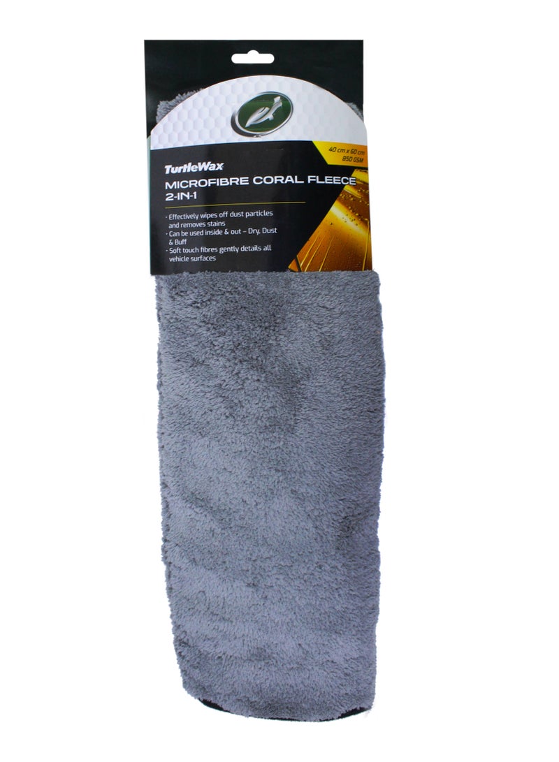 Turtle wax Microfibre Coral Fleece 2-in-1 40 cm x 60 cm - Image 1